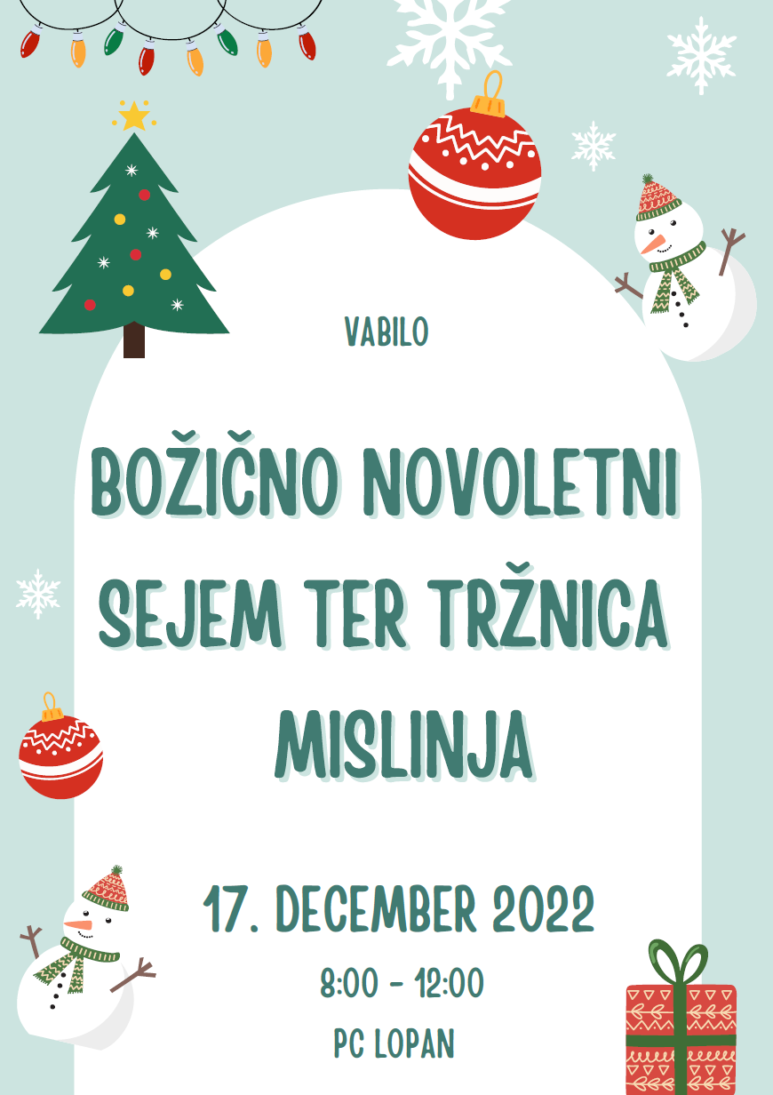 Božično novoletni sejem ter tržnica Mislinja